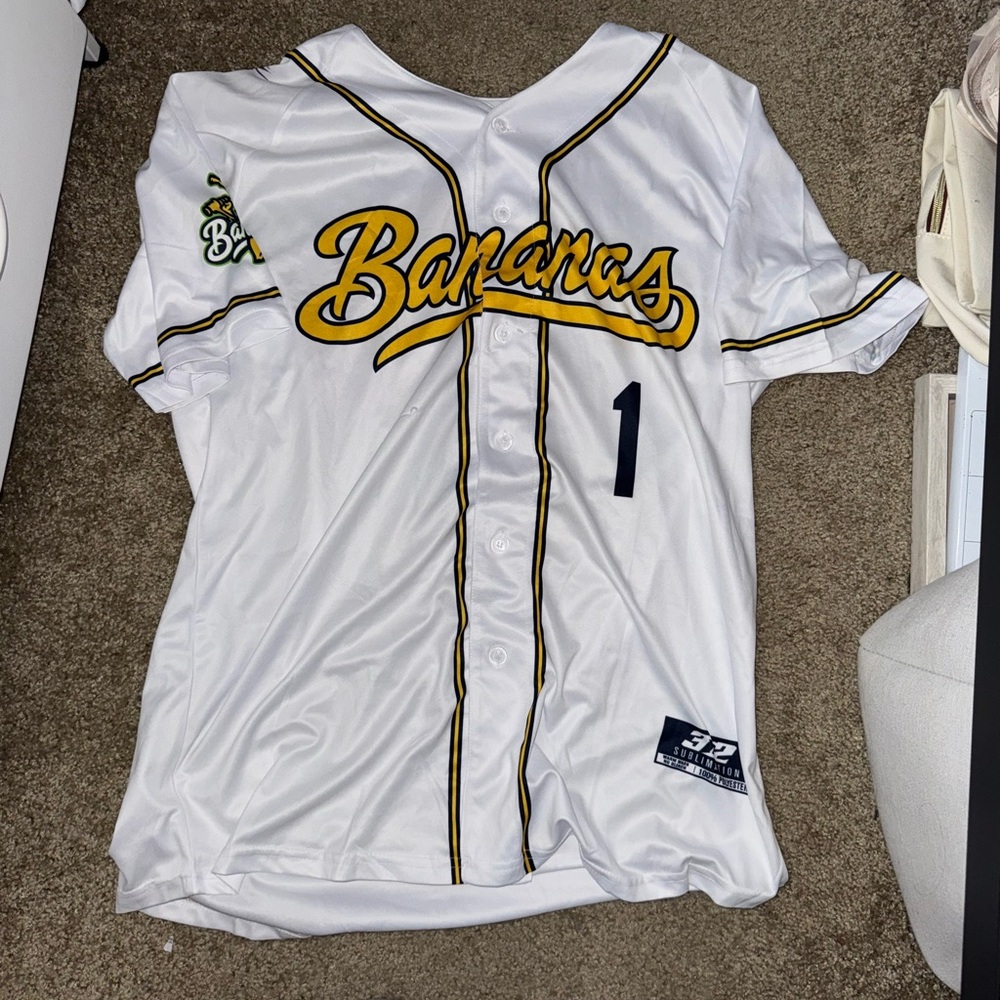 White Signed Savannah Bananas Jersey